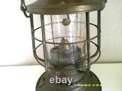 Antique WW 1 Perko Ship's Brass Marine Lantern