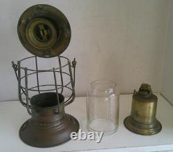 Antique WW 1 Perko Ship's Brass Marine Lantern