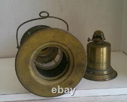 Antique WW 1 Perko Ship's Brass Marine Lantern
