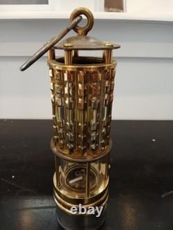 Antique Wolf Safety Lamp Co. Model 131 Brass Miner's Lantern NY USA
