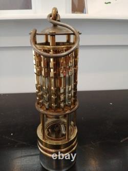 Antique Wolf Safety Lamp Co. Model 131 Brass Miner's Lantern NY USA