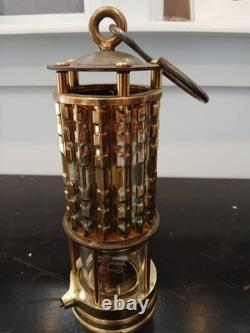 Antique Wolf Safety Lamp Co. Model 131 Brass Miner's Lantern NY USA