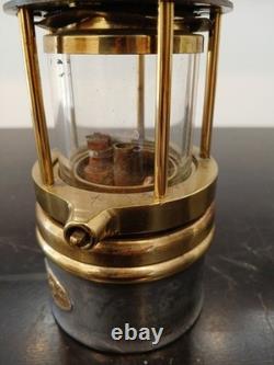 Antique Wolf Safety Lamp Co. Model 131 Brass Miner's Lantern NY USA