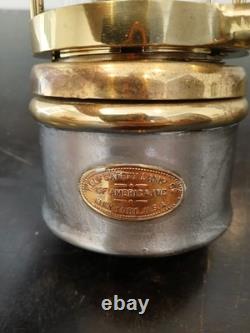 Antique Wolf Safety Lamp Co. Model 131 Brass Miner's Lantern NY USA