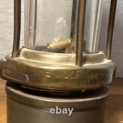 Antique Wolf Safety Miner's Lantern W. M. Morris Sheffield