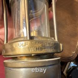 Antique Wolf Safety Miner's Lantern W. M. Morris Sheffield