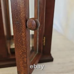 Antique Wooden, Brass, & Glass Candle Lantern Barn Light Quality Craftsmanship