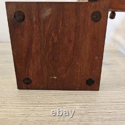 Antique Wooden, Brass, & Glass Candle Lantern Barn Light Quality Craftsmanship