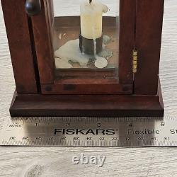 Antique Wooden, Brass, & Glass Candle Lantern Barn Light Quality Craftsmanship