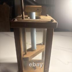Antique Wooden Glass Lantern- Estate Sale Find from Historic Colonial Home