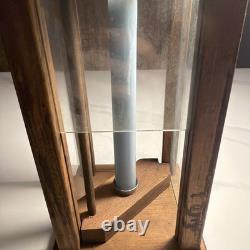 Antique Wooden Glass Lantern- Estate Sale Find from Historic Colonial Home