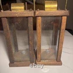 Antique Wooden Glass Lantern- Estate Sale Find from Historic Colonial Home