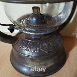 Antique kerosene lantern FEUERHAND 423 Germany glass Ditmar and safety grille