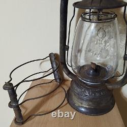 Antique kerosene lantern FEUERHAND 423 Germany glass Ditmar and safety grille