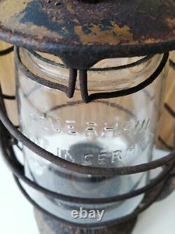 Antique kerosene lantern FROWO 105 Germany glass Feuerhand