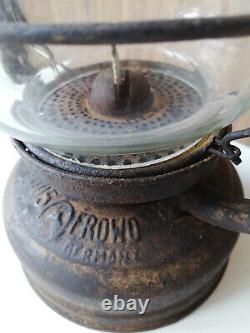 Antique kerosene lantern FROWO 105 Germany glass Feuerhand