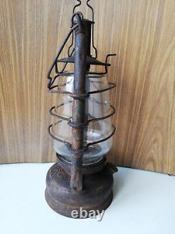 Antique kerosene lantern FROWO 105 Germany glass Feuerhand