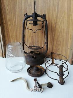 Antique kerosene lantern FROWO 105 Germany glass Feuerhand