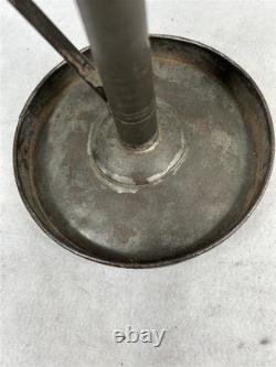 Antique lamp lantern whale oil with tidy/ wick pick early 18th, 19th c original