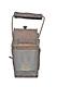 Antique lantern lamp hang carry oil green glass Germany sideopen 19th original