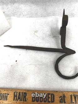 Antique lantern lamp hook stick peg iron early sticking tommy 18th c original