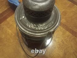 Antique railroad Lantern, P&R. Rr Phily And Reading Stamp. LOCO. DEPT. Locomotive
