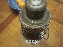 Antique railroad Lantern, P&R. Rr Phily And Reading Stamp. LOCO. DEPT. Locomotive