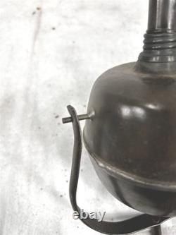 Antique tin parade torch lamp lantern oil wooden post original 1800s