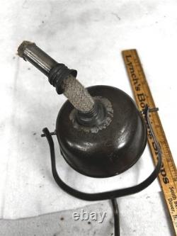 Antique tin parade torch lamp lantern oil wooden post original 1800s