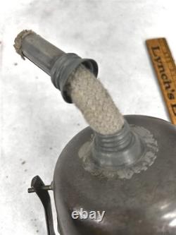 Antique tin parade torch lamp lantern oil wooden post original 1800s