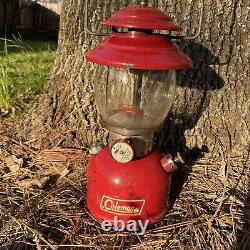 Antique vintage 1965 Coleman Model 200A Red Single Mantle Lantern USA