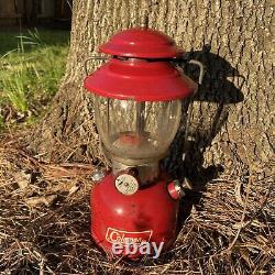 Antique vintage 1965 Coleman Model 200A Red Single Mantle Lantern USA