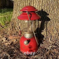 Antique vintage 1965 Coleman Model 200A Red Single Mantle Lantern USA