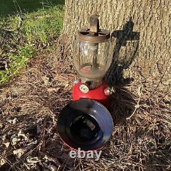 Antique vintage 1965 Coleman Model 200A Red Single Mantle Lantern USA