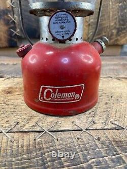Antique vintage 1966 Coleman Model 200A Red Single Mantle Lantern USA