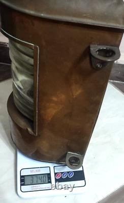 Antique vintage Large Maritime Copper Masthead Boat Lantern