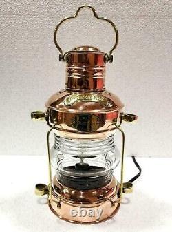 Antique vintage nautical copper brass ship boat lamp 14 lantern home decor gift