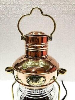 Antique vintage nautical copper brass ship boat lamp 14 lantern home decor gift