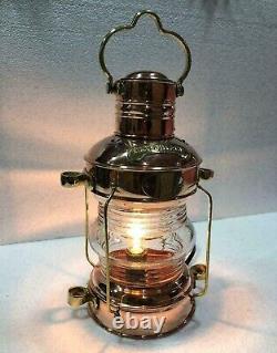 Antique vintage nautical copper brass ship boat lamp 14 lantern home decor gift