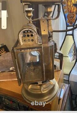 Antiqueq french lantern /antique french solid brass candle lantern R/R Lantern