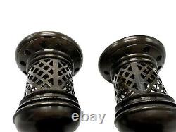 Antiques/Vintage 2 Unique Ancient Bronze Lantern Japan 19th 20th Century Rare