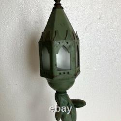 Art Nouveau Figural Lady Lantern Lamp