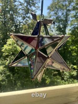 Authentic Antique Moravian Star Light Lantern Good Condition Multi Colored