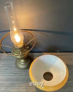 B&H Bradley & Hubbard Antique Oil Lamp Converted to Electric