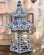 Blue Floral Chinese Porcelain Pagoda Lantern-11h