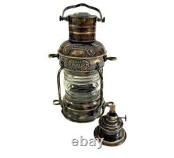 Brass Anchor Oil Lantern Nautical Ship Hanging Vintage gift Lamp Antique Lamp