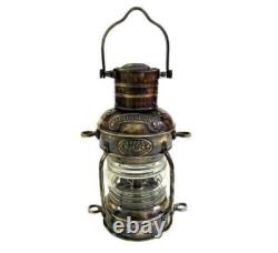 Brass Anchor Oil Lantern Nautical Ship Hanging Vintage gift Lamp Antique Lamp
