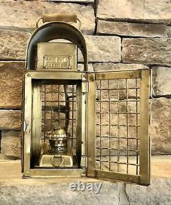 Brass Lantern Junk Light Oil Use Made Great Britain 1966 No. 670 Maritime light