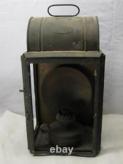 Brass WM Porters & Sons Wall Hanging Lantern Lamp Barn Oil Kero Candle Old Vtg