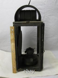 Brass WM Porters & Sons Wall Hanging Lantern Lamp Barn Oil Kero Candle Old Vtg